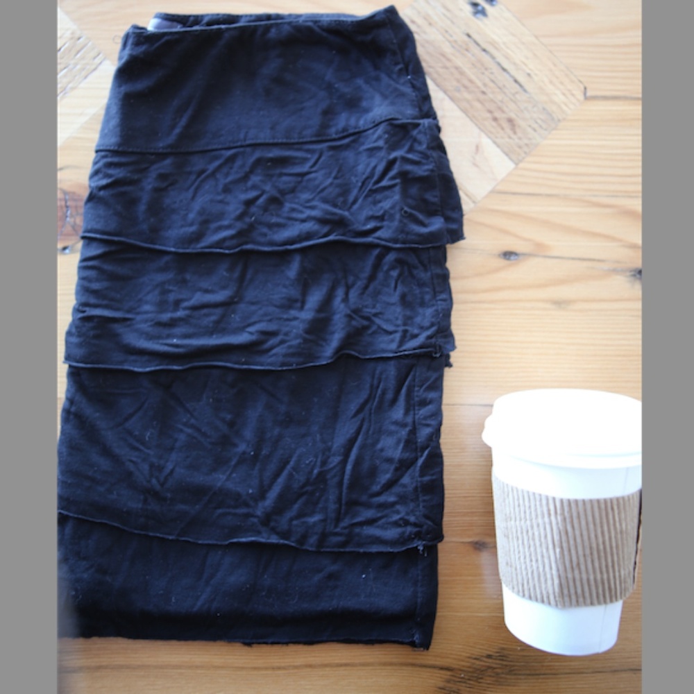 itty bitty teenie tine black ruffled skirt